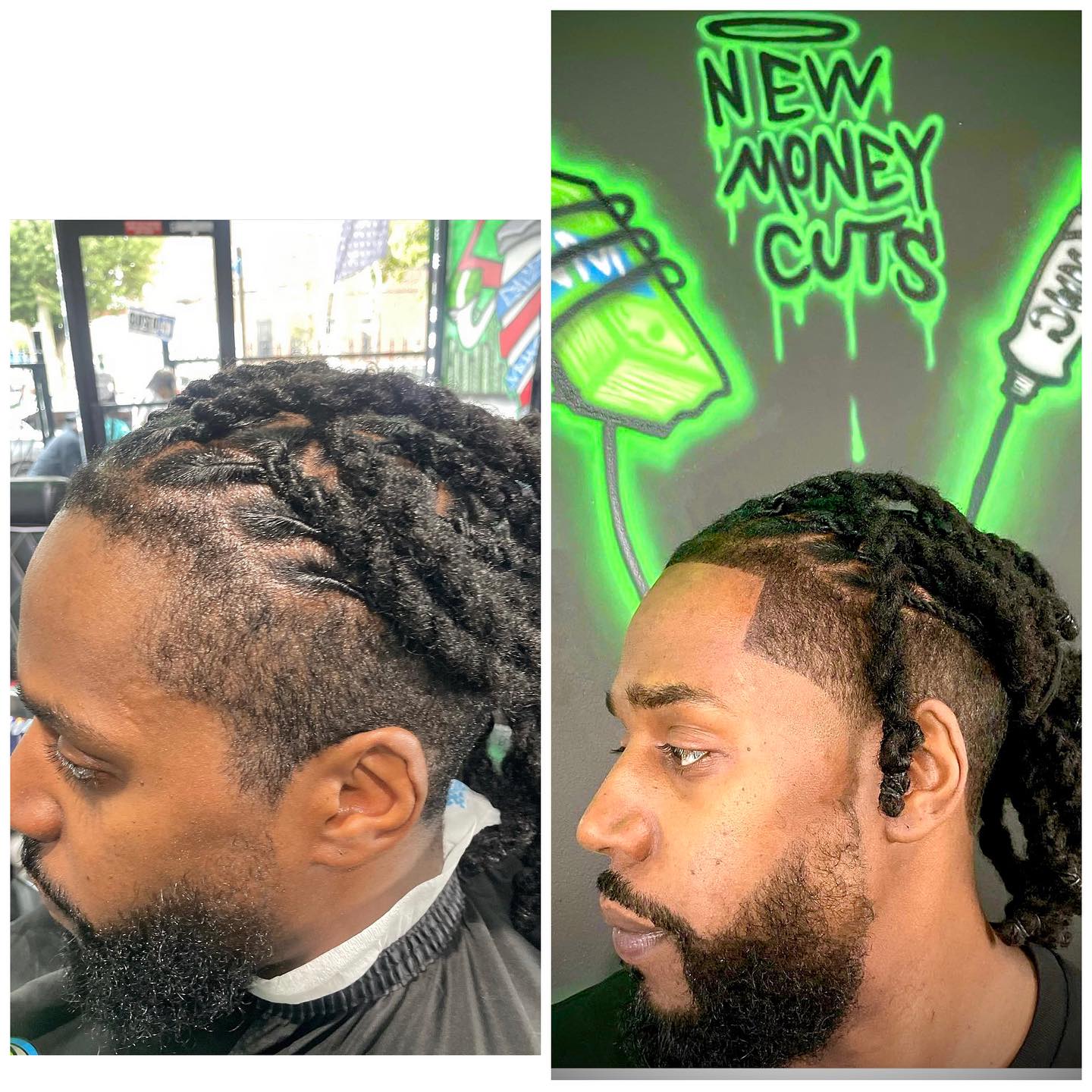 Fresh curly-top fade at New Money Cuts Barbershop, East New York